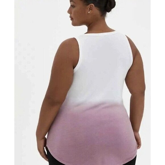 Torrid Classic Fit Graphic Print Wine Friend Tank Top Dip Dye Mauve Sz 4X 4 NWT - Picture 2 of 9